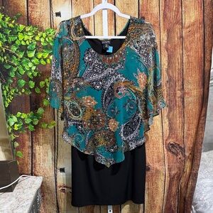 Enfocus Chiffon Overlay Dress Size 14W